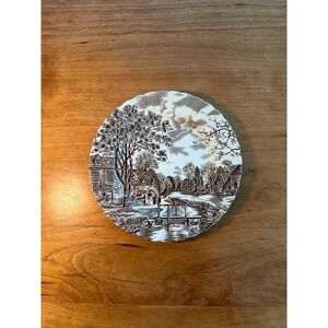 Vintage Johnson Brothers Cotswold Brown Ironstone salad plate 8"